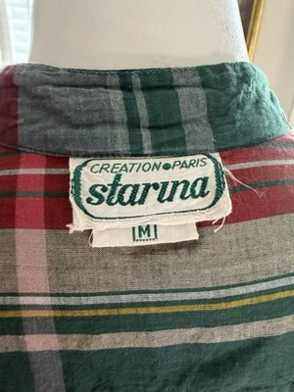 VTG 100% Cotton Plaid Button Down Dress W/ Pockets - Women’s Medium - Farm Wife - Picture 7 of 10
